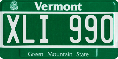 VT license plate XLI990