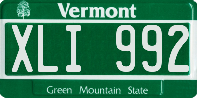 VT license plate XLI992