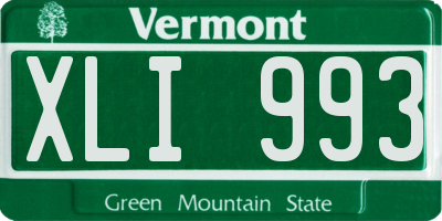 VT license plate XLI993