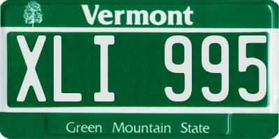 VT license plate XLI995