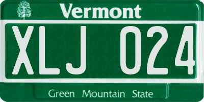 VT license plate XLJ024
