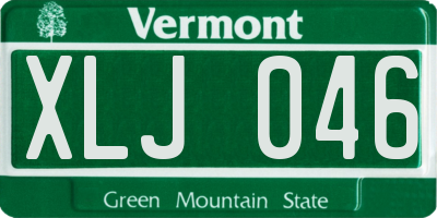 VT license plate XLJ046