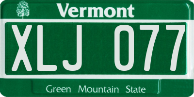 VT license plate XLJ077