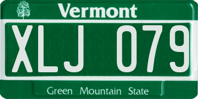VT license plate XLJ079