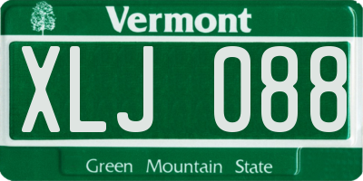 VT license plate XLJ088