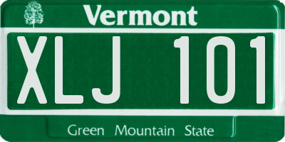 VT license plate XLJ101