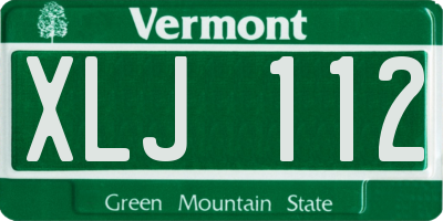 VT license plate XLJ112