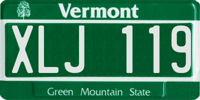 VT license plate XLJ119