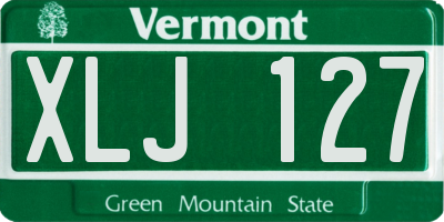 VT license plate XLJ127