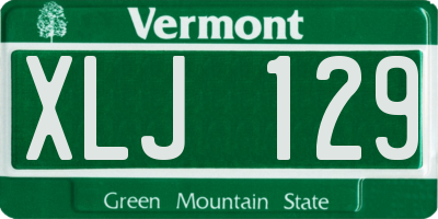 VT license plate XLJ129