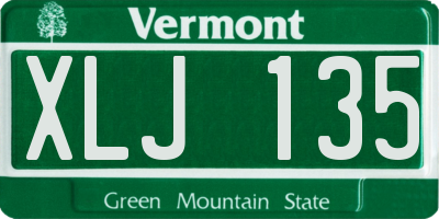 VT license plate XLJ135