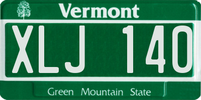 VT license plate XLJ140