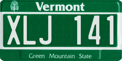 VT license plate XLJ141