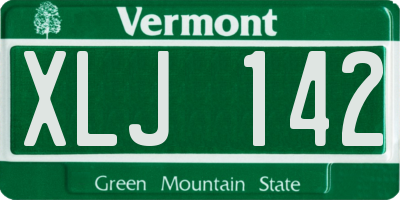 VT license plate XLJ142