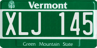 VT license plate XLJ145