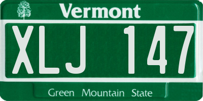 VT license plate XLJ147