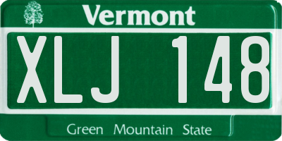 VT license plate XLJ148