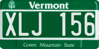 VT license plate XLJ156