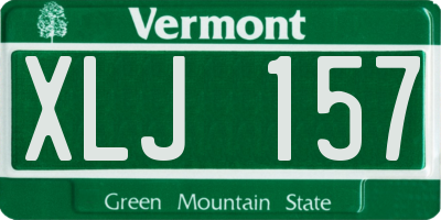 VT license plate XLJ157