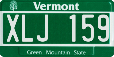 VT license plate XLJ159