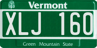 VT license plate XLJ160