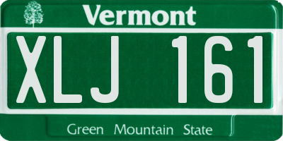 VT license plate XLJ161