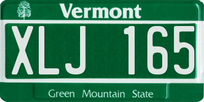 VT license plate XLJ165
