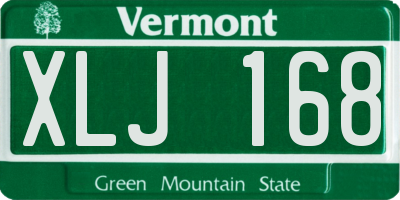 VT license plate XLJ168