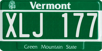 VT license plate XLJ177