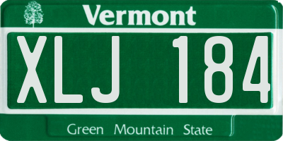 VT license plate XLJ184