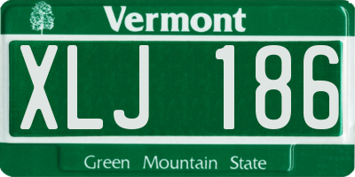 VT license plate XLJ186