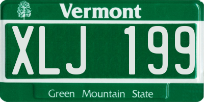 VT license plate XLJ199