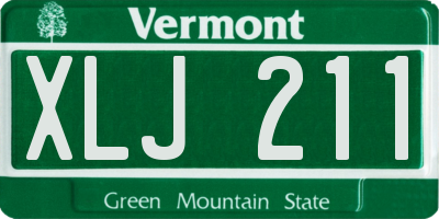 VT license plate XLJ211