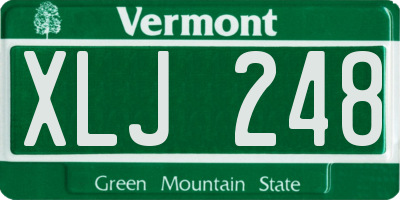 VT license plate XLJ248