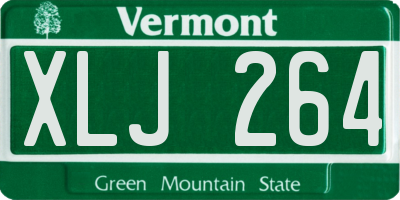 VT license plate XLJ264