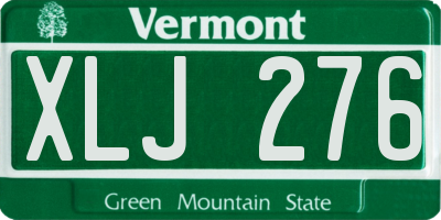 VT license plate XLJ276