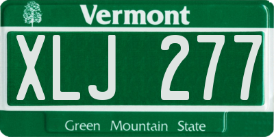 VT license plate XLJ277