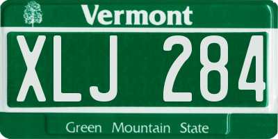 VT license plate XLJ284