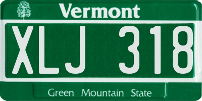 VT license plate XLJ318