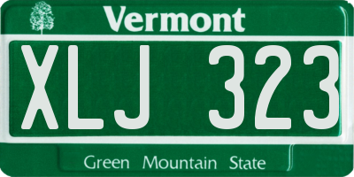 VT license plate XLJ323