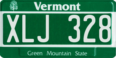 VT license plate XLJ328