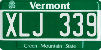 VT license plate XLJ339