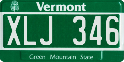 VT license plate XLJ346