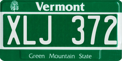 VT license plate XLJ372