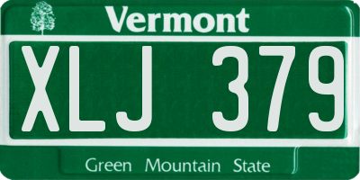 VT license plate XLJ379