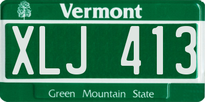 VT license plate XLJ413
