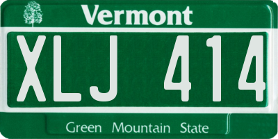 VT license plate XLJ414