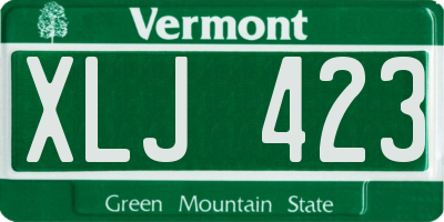 VT license plate XLJ423