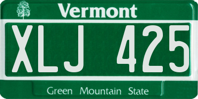VT license plate XLJ425