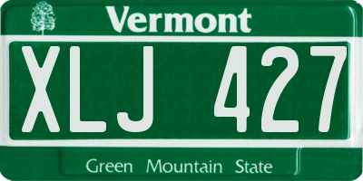 VT license plate XLJ427
